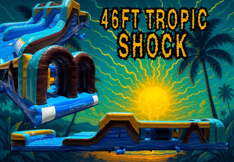 46ft Tropic Shock Obstacle Course Wet/Dry